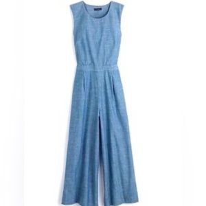 Jcrew Chambray Denim Jumpsuit Crossover Back Fits Like 00